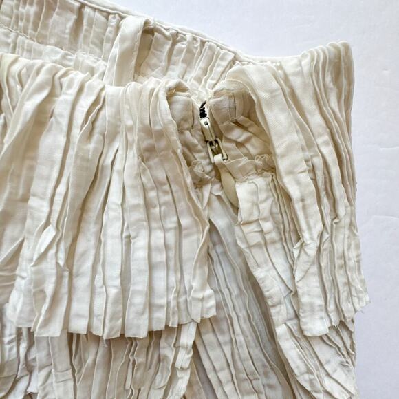 Ulla Johnson Ravenna One-Shoulder Pleated Ruffle Top Ivory Size 6 Blouse - Picture 8 of 13